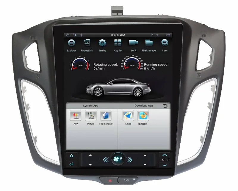 Flash Deal For Ford Focus 2012 Vertical Screen Auto Audio 2GB+32GB 12.1" Tesla Android Car Radio GPS Multimedia Stereo 1
