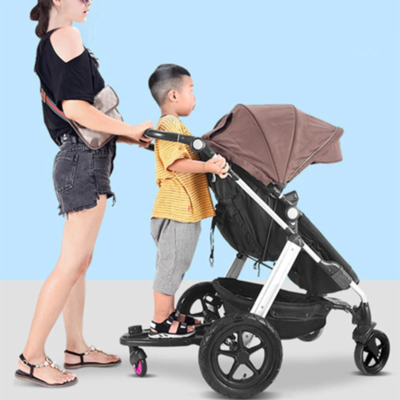 

New Trailing Small Tail Car Double Big Child Baby Stroller Second-child Artifact Auxiliary Pedal Slippery Travel XD88