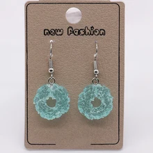 Последние Освежающие конфеты сладкие Прозрачные Серьги прозрачная текстура воздуха серьги-гвоздики