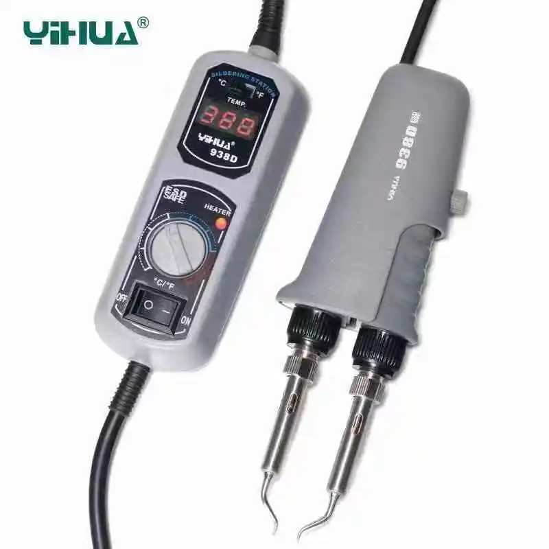 YIHUA 938D мини-пинцеты Портативная паяльная станция(220 В ЕС