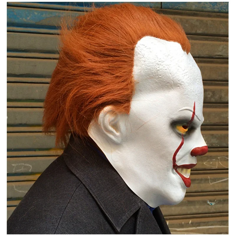 Pennywise Clown Хэллоуин маска для Для мужчин женщин пародия террор Эмульсия Материал