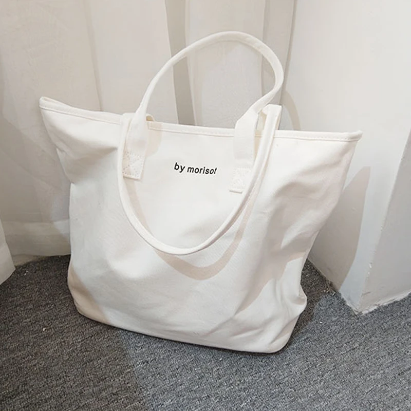

2019 New Environmental Tote Package High-Quality Handbags Canvas Tote bags Reusable grocery High capacity Canvas Shopping Bag