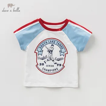 

DBA9573 dave bella baby boy summer infant baby fashion t-shirt toddler top children high quality tees casual