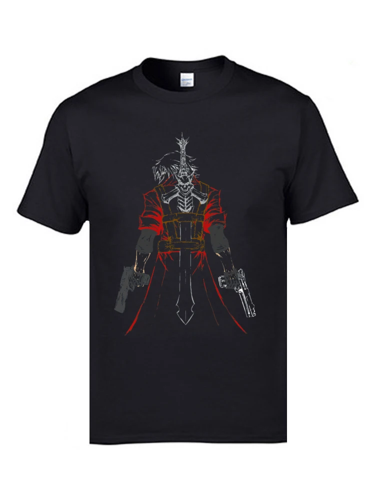 

Dante Devil May Cry Game Tshirts RPG Virtual World Video Gamer Crewneck Fitness Tight Short Sleeve 100% Cotton Men T-shirts