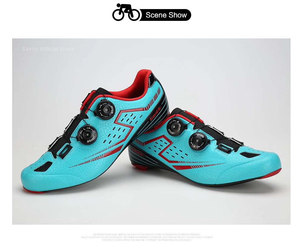 Мужская обувь для велоспорта Santic, Ультралегкая, углеродное волокно, автоблокировка, Спортивная, гоночная, велосипедная обувь, одежда для велоспорта S12021
