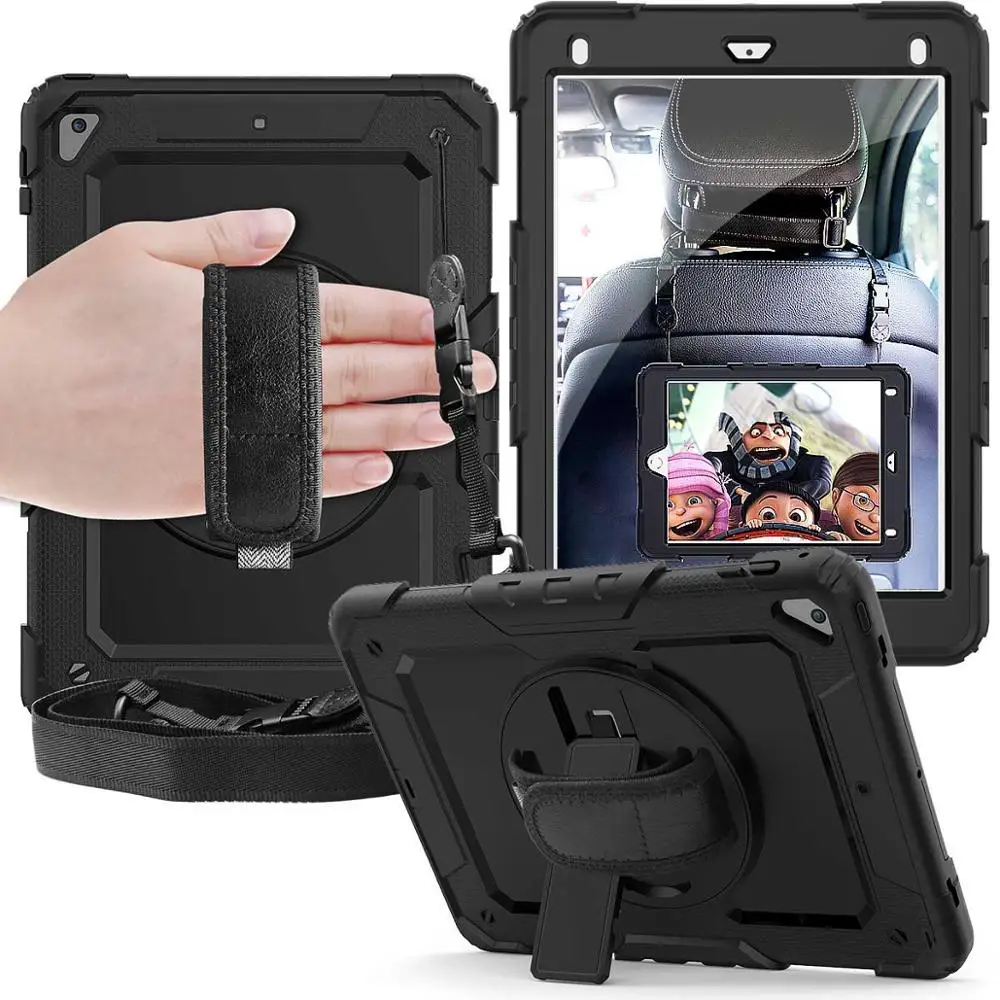 Чехол для iPad 6-го/5-го поколения, вращающийся на 360 градусов, гибридный бронированный чехол, подставка, держатель карандаша, Защита экрана для iPad 9,7 Air 2 - Цвет: 6
