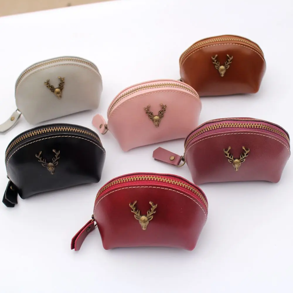 

Vintage fawn bronze metal coin purses women zero wallet Girls clutch change purse Ladies zipper coin bags Female pouch money bag