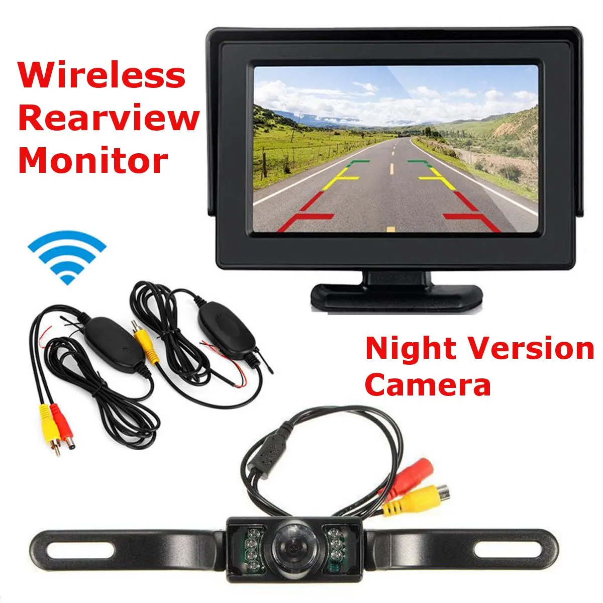 

4.3 Inch LCD Monitor IR Night Vision Reversing Camera Car Rear View Kit