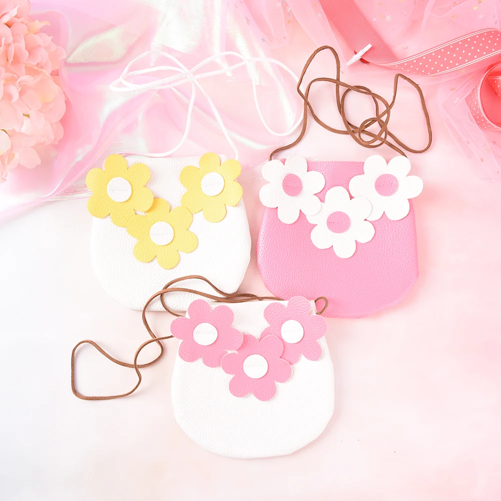 1PC Cute Flower Princess Bag Girls Mini Messenger Bags Flower Shoulder Bags Coin Purse Pouch Satchel