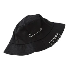 Harajuku мужская шляпа-Панама женская K Pop Bob уличная пляжная шляпа от солнца черная модная Панама Рыбацкая шляпа