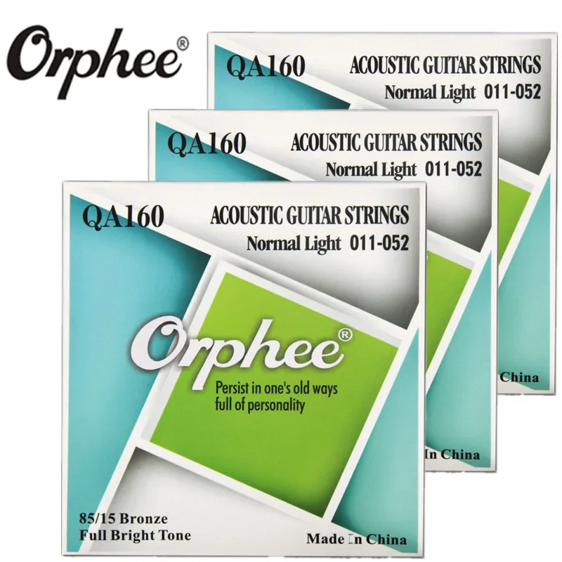 Orphee QA160 011 052 Acoustic Guitar Strings 80/15 Bronze Hexagonal