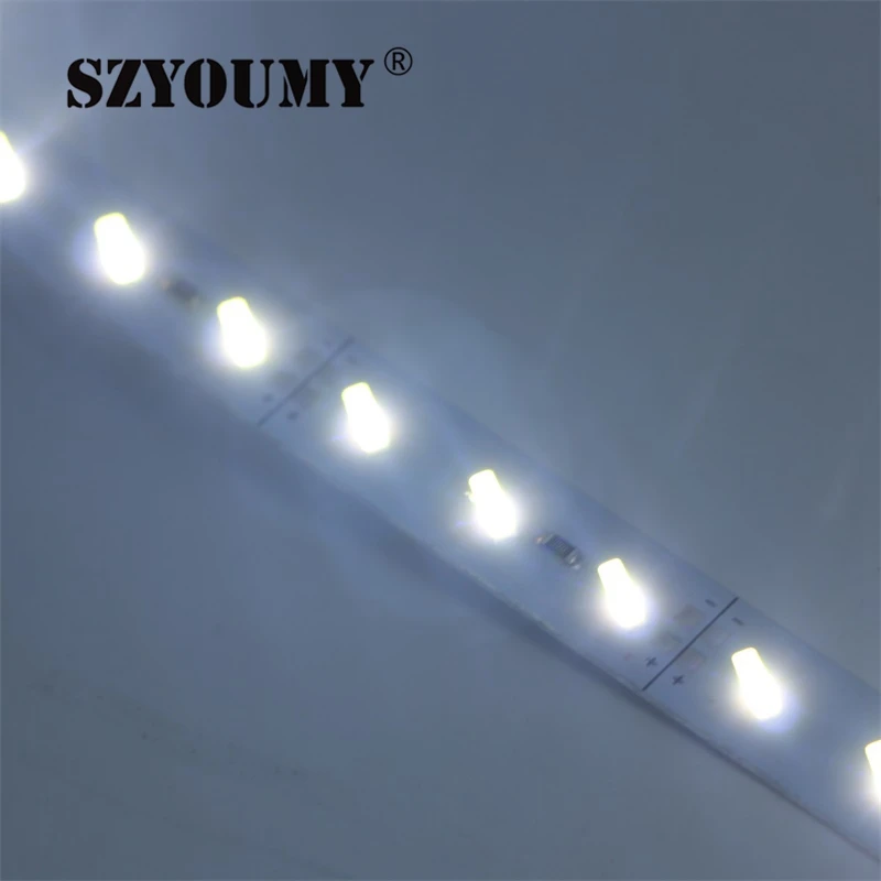 Szyoumy SMD 7020 светодиодный свет бар не водонепроницаемый 7020 SMD 72 светодиодный s/M светодиодный Жесткий полосы DC 12 В 7020 светодиодный трубки Жесткая светодиодная лента