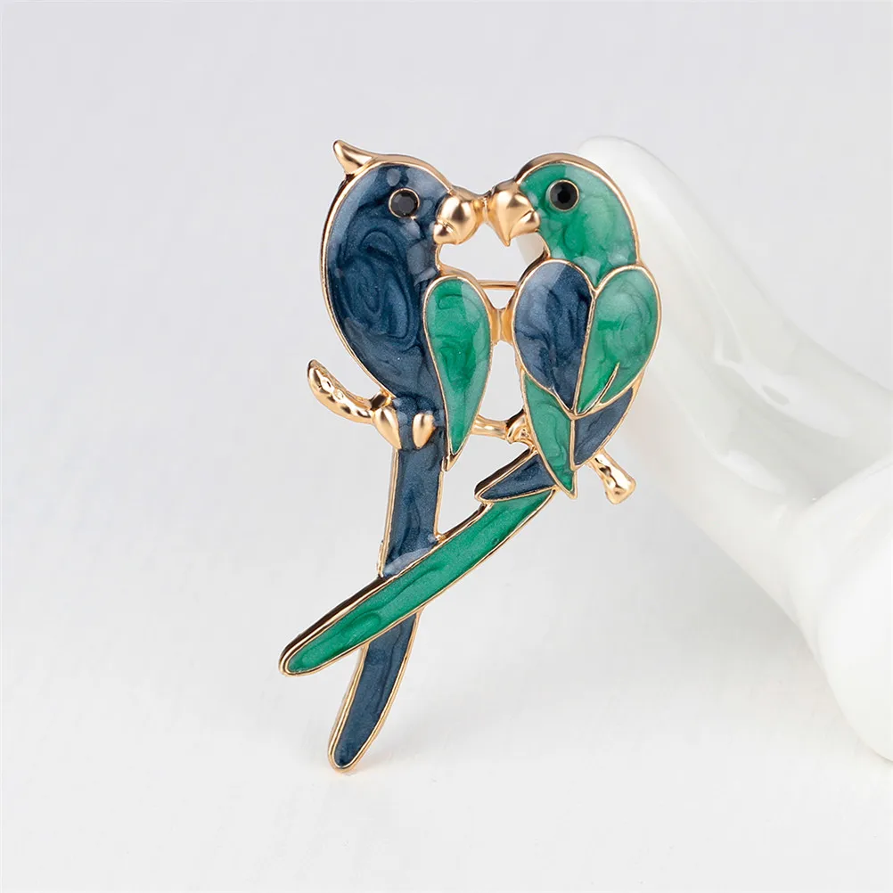 New 1pc Double Birds Brooches For Women Brooch Pins Magpie Fashion Chic Clothes Accessories