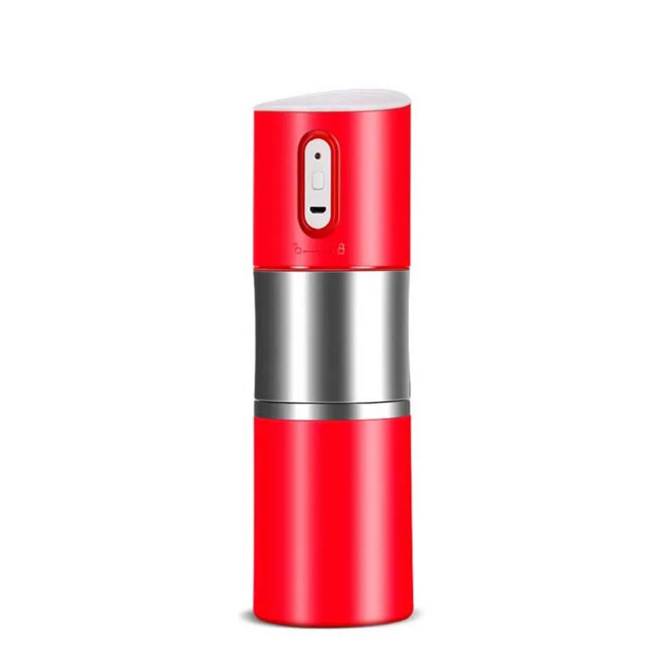 Мини USB перезаряжаемая кофемашина, ручная машина, портативная кофеварка, инструмент с мясорубкой, ручная для дома, на открытом воздухе, для путешествий - Цвет: Красный