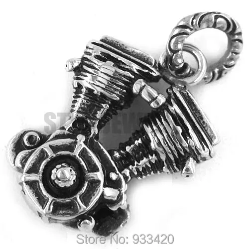 Heavy Motorcycles Engine Pendant Stainless Steel Jewelry Classic Retro