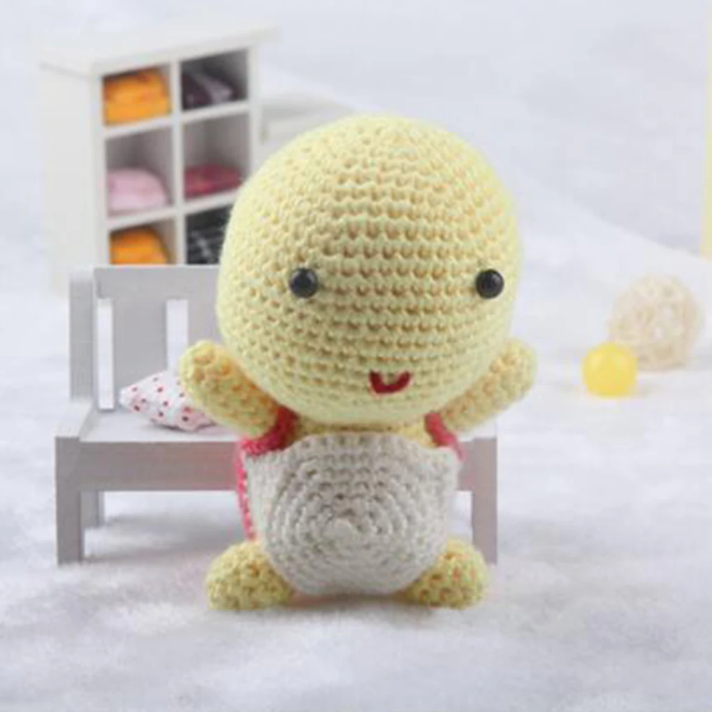 Lovely Cartoon 3D Turtle Handmade Dolls Toys Crochet Doll Kit for Adults Learn to Knitting Sewing Christmas Crafts