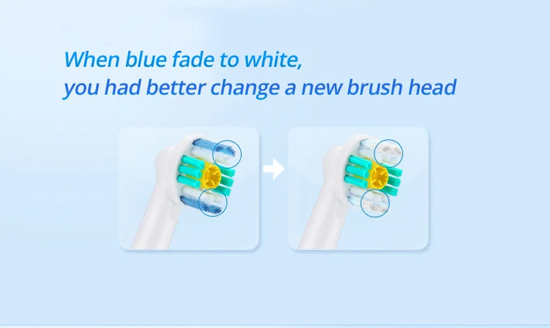 Escova de Dente Profissional para Mancha de Dentes Mancha de Chá Remoção de Sujeira Oral Elétrica Cabeças Substituíveis Eb18 3d b 16 Cabeça de reposição para escovas de dente