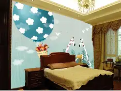 Пользовательские 3D фото обои детской комнаты росписи Жираф горячий воздух воздушный шар 3d картина ТВ диван фон нетканые обои для стен 3d