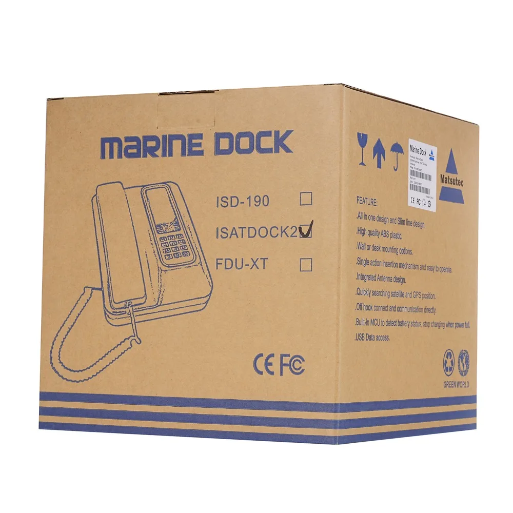 Морская док-станция Inmarsat Isatphone 2 с активной антенной и кабелем 10 м морской спутниковый телефон isatdock Isatdock2