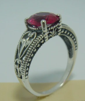 

Free shipping DIY customizable sweet ancient silver ring lucky fashion silver ring