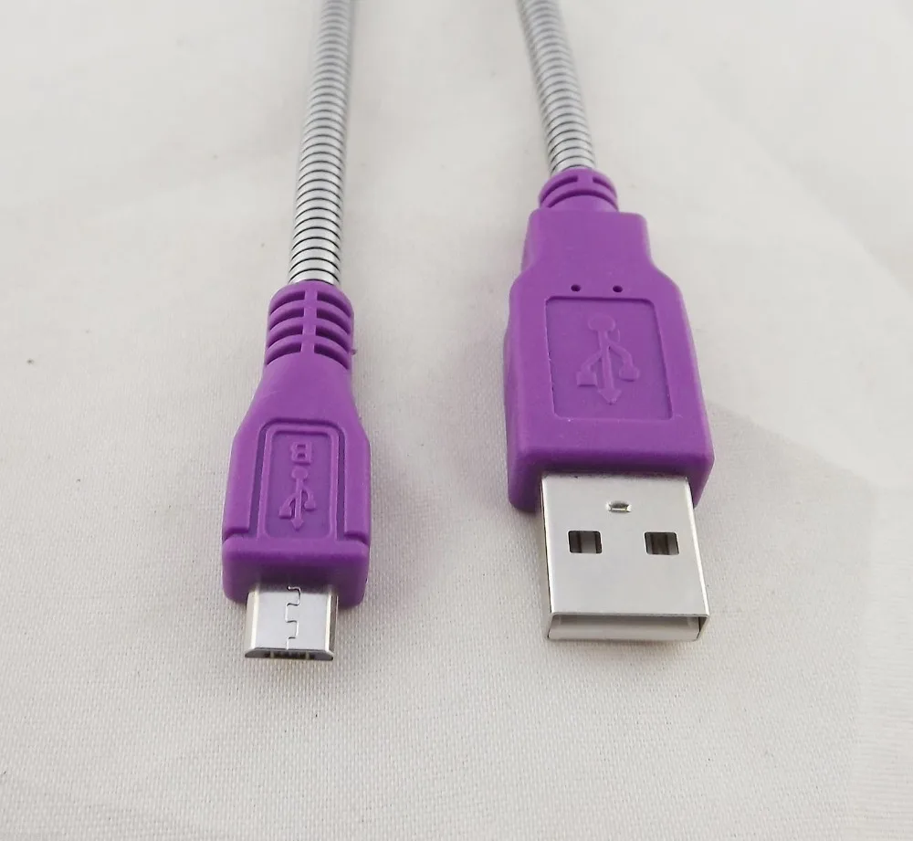 1 шт. USB 2,0 A штекер для USB Micro 5 Pin штекер удлинитель гибкий металлический кабель-стойка 15 см