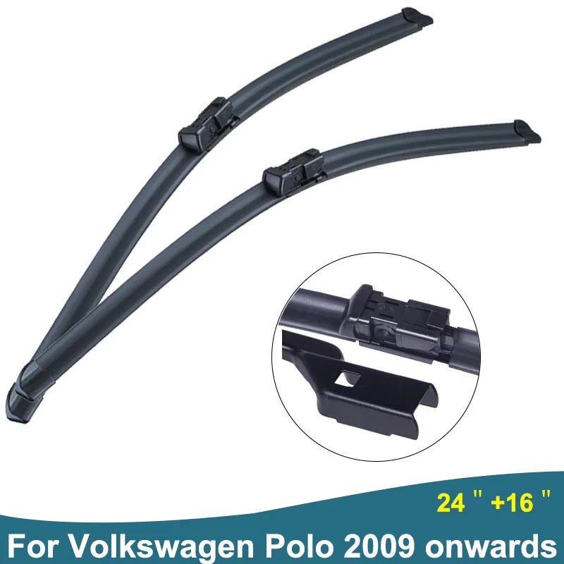 Prix pour Pare-brise Limpiaparabrisas 2 PC (24' + 16') En Caoutchouc Souple Lame D'essuie-Glace Désossée/Brosse Pour Volkswagen Nouvelle Polo Car Styling Complices Prix pour Pare-brise Limpiaparabrisas 2 PC (24' + 16') En Caoutchouc Souple Lame D'essuie-Glace Désossée/Brosse Pour Volkswagen Nouvelle Polo Car Styling Complices