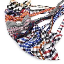 Бренд мужской моды Классический клетчатая галстук-бабочка галстук регулируемый мужской s галстук-бабочка полиэстер для свадьбы английский стиль шеи галстуки