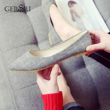 Gersri плюс Размеры 33-43 Женские туфли-лодочки обувь без застежек на плоской подошве цвет черный, серый женские острым туфли лодочки, лоферы из искусственной замши дамы ежедневно