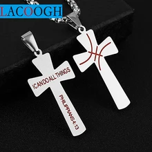 Christian Titanium Stainless steel Cross Simple Necklace for Men Women Crucifix Jesus Pendant Necklaces F11805 europe and united states popular jesus cross bracelet inri crucifix jesus cross bracelet punk titanium men thomas style gift