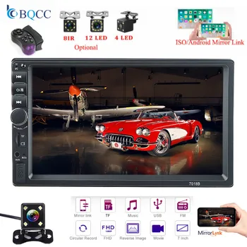 

Autoradio Din 2 Radio Car 7018b7'inch LCD Touch Screen Multimidio Mp5 Player Bluetooth Usb/FM/AUX Subwoofer