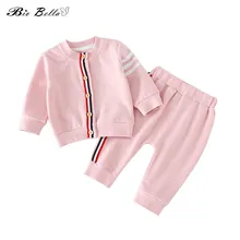 Комплект одежды для новорожденных мальчиков и девочек, весенне-осенние Лоскутные комплекты для маленьких мальчиков, хлопковая одежда для маленьких девочек спортивный костюм из 2 предметов с длинными рукавами