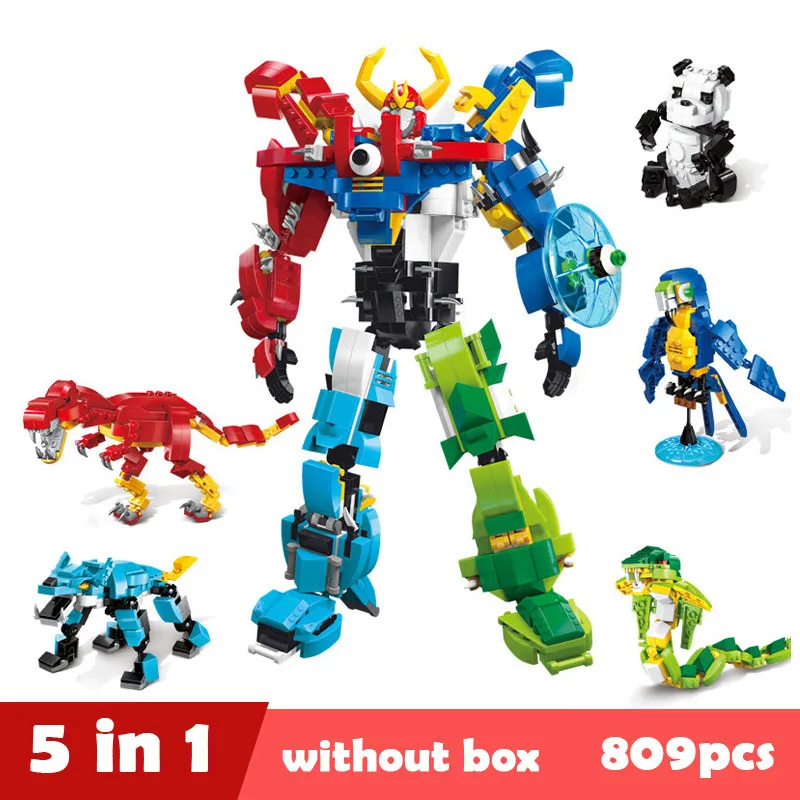 

ENLIGHTEN 1403 Morphing Robot 5 In 1 Creator Of God War Model Bricks Building Blocks Action Figure Kids Toys For Children Gifts