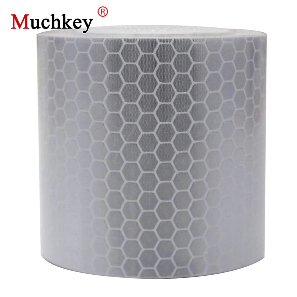 

5CM*5M Car sticker Honeycomb Shape Safety Mark Reflective Tape Stickers For Car Bicycles Motorcycle Film Warning Reflective Tape