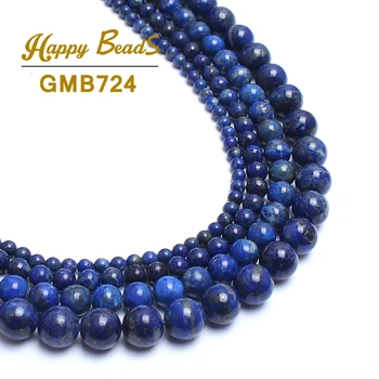 

Natural Genuine Lapis Lazuli Stone Beads Round Loose Spacer Beads For Jewelry Making Diy Bracelet Necklace 15inch 4/6/8/10mm
