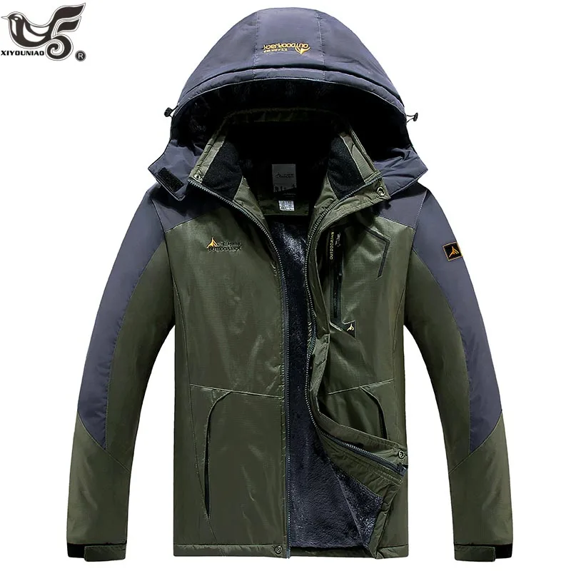 XIYOUNIAO new Outwear Winter Jacket Men Windproof waterproof Hood Male Jacket thicken Warm Men Parkas coat Size L-6XL