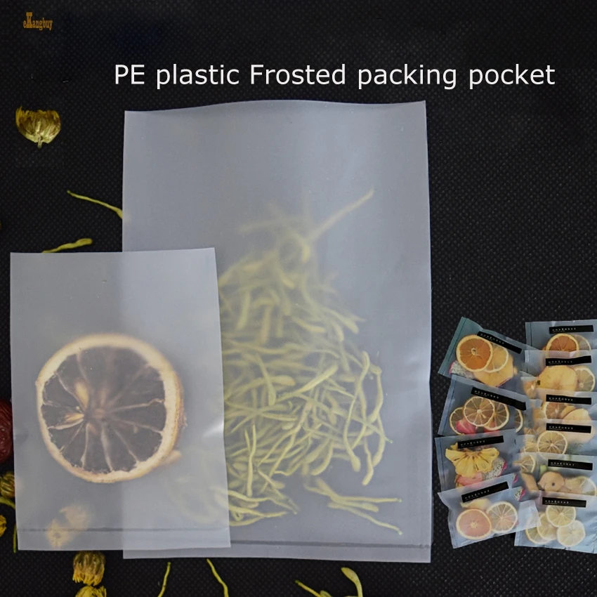 

Frosted Packing open punches, Small PE Translucent Flat bottom Pockets 5/7/8/9/10/16cm Thicker Gift Plastic Bag 100pcs/lot