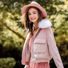 Weyes и кепф осень меховой воротник полушерстяная подстежка на молнии женские теплое пальто Для женщин отложной воротник джинсовый жакет Для женщин верхняя одежда