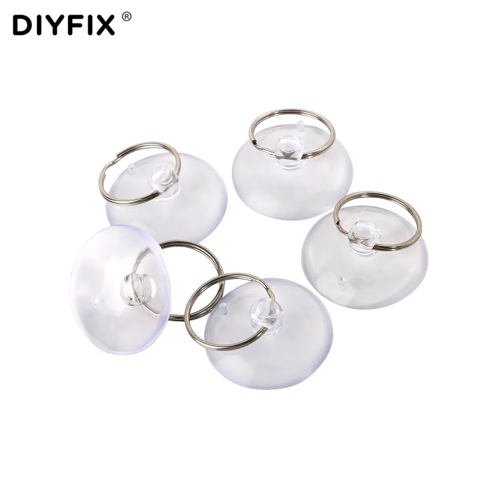 DIYFIX-copa de succión pequeño con llavero de Metal, herramientas de reparación de apertura de pantalla LCD para teléfono móvil y tableta, 5 uds.