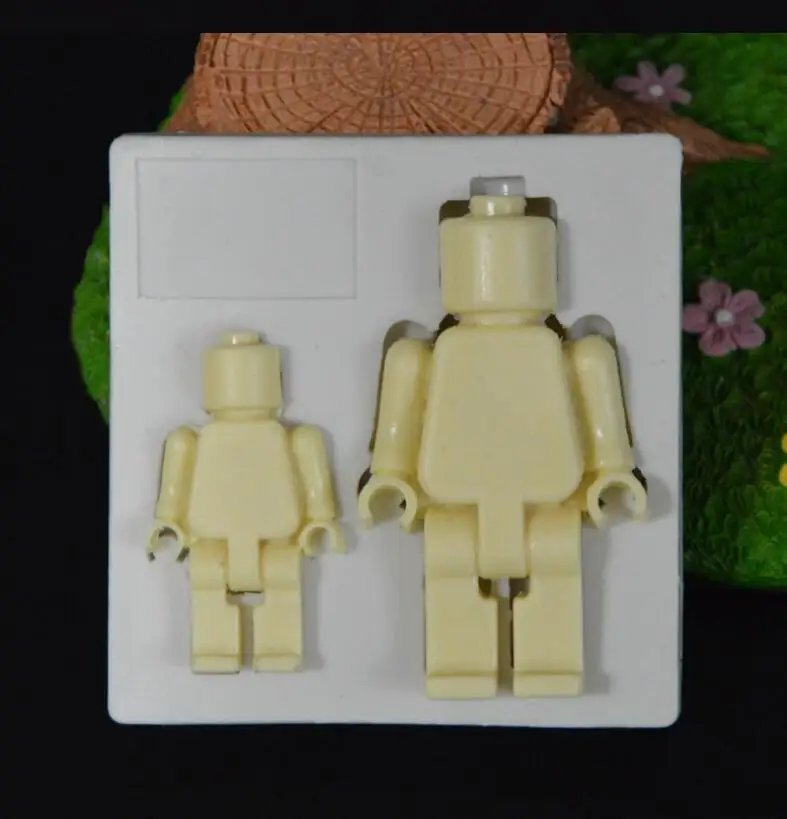 Прекрасная игрушка Lego робот DIY Инструменты для выпечки форма заливки шоколада