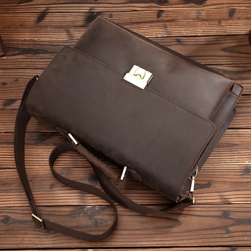 Véritable Messenger Coffee Ls0204 Bandoulière Main documents Cuir Porte Hommes Rétro Sacs Yishen Épaule À En D'affaires Vintage q6Y6wa