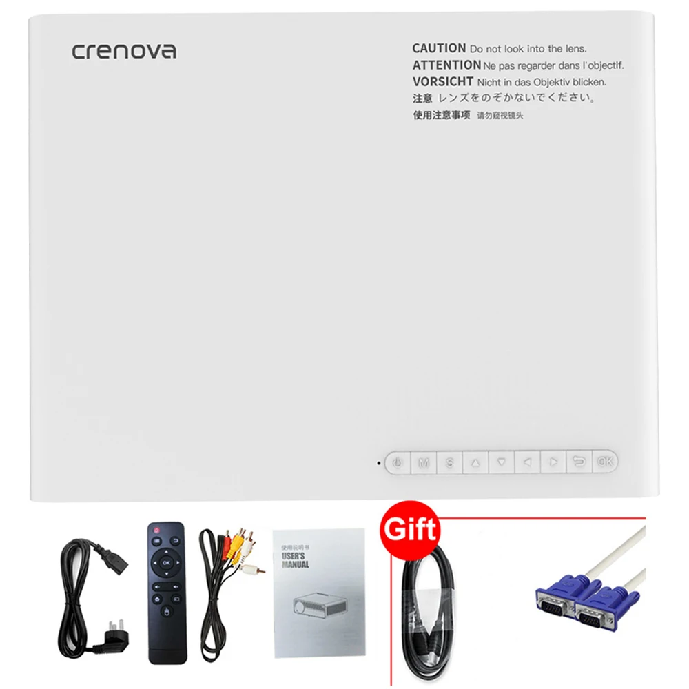 CRENOVA новейший Full HD 1080P видео проектор с физическим разрешением Android 8,0 OS с поддержкой 5G wifi 4K светодиодный Q9 проектор - Цвет: Basic Version