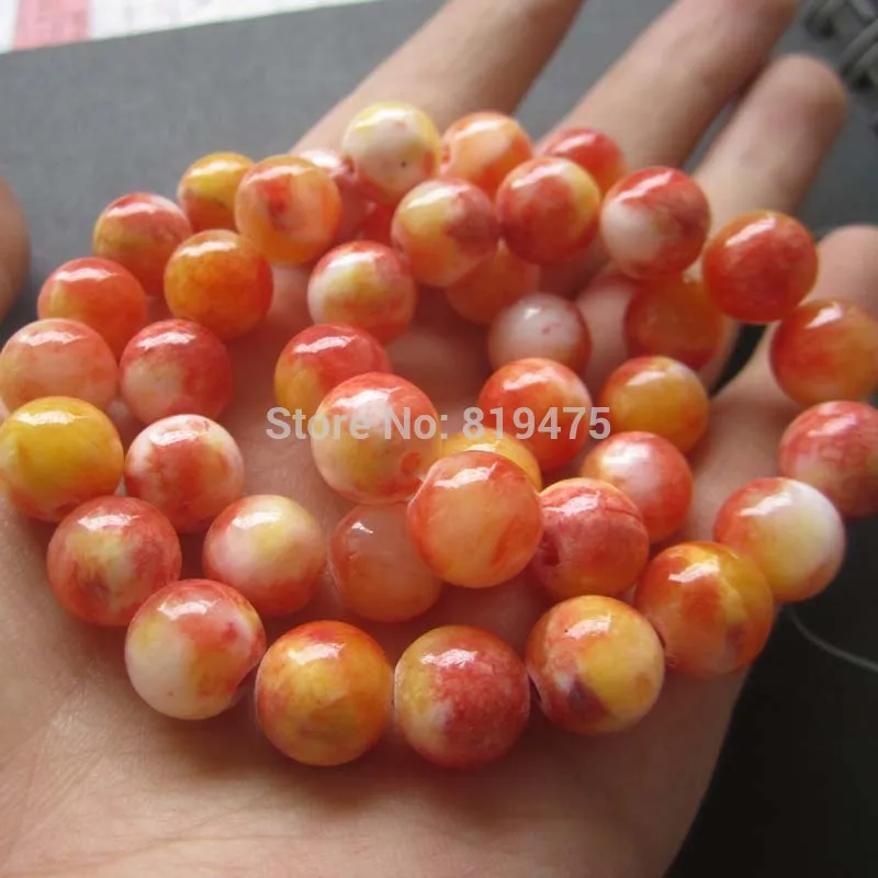 

16" Full strand 6mm 8mm 10mm Natural Stone beads Charm Beads Orange Color for jewelry making