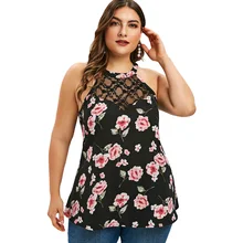 Plus Size Floral Print Tank Top Sexy Halter Lace Mesh Women Cami Tops Elegant Ladies Tank Tops Summer Casual Streetwear Top 2019 Plus Size Floral Print Tank Top Sexy Halter Lace Mesh Women Cami Tops Elegant Ladies Tank Tops Summer Casual Streetwear Top 2019