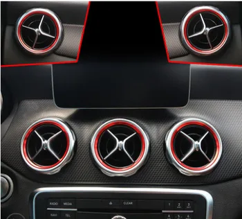 

For Mercedes Benz A/B/GLA/CLA Class Aluminium alloy Air outlet sticker/Instrument panel Air outlet decoration ring