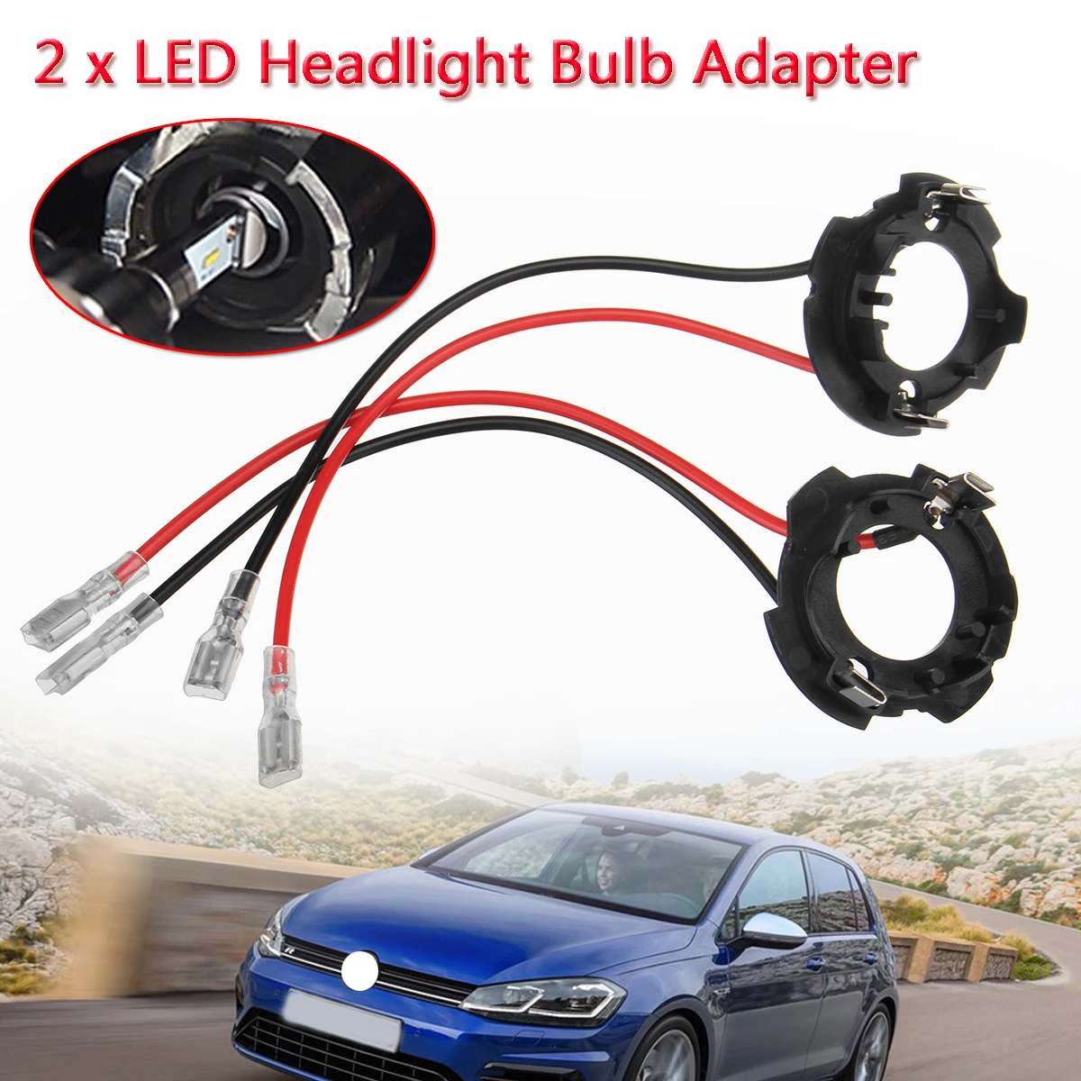 2x H7 LED Headlight Retainer Clip Bulb Base Holder Headlamp Socket Adapter for Volkswagen for VW Golf 5 MK5 GTI Jetta-in Base from Automobiles & Motorcycles ...