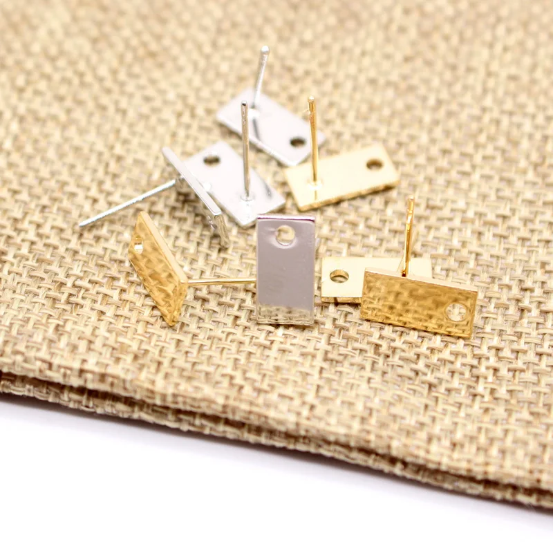 

5pcs Alloy Rectangle Dangle Earring Base Findings Eardrop Charms Accessory DIY Geometric Earrings Jewelry Pendant Making C319