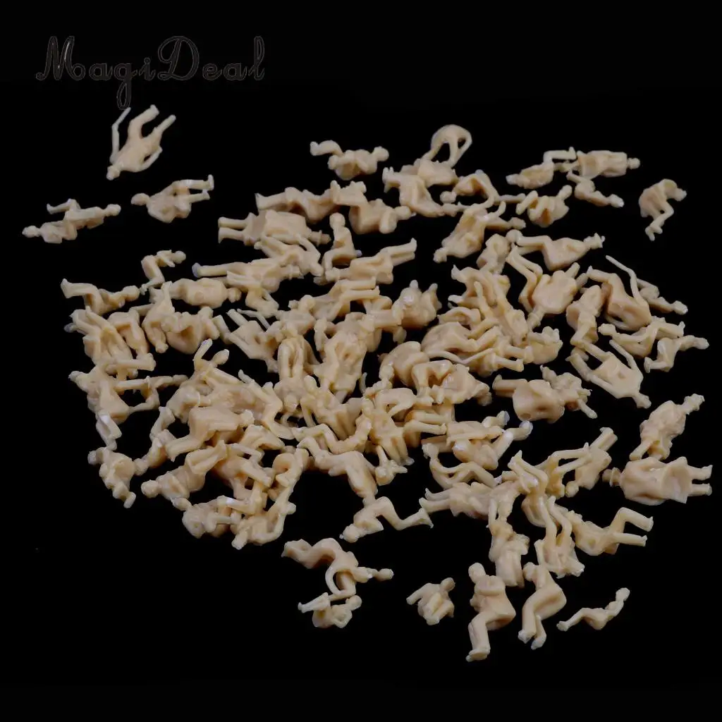 100Pcs/Pack HO Diorama Scenics Seated People Passenger Figures Model Train Layout Street Scene Diorama DIY Toys