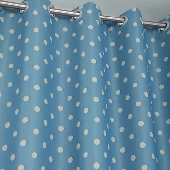 Top Finel Kids Polka Dots Blackout Window Curtain Panel For