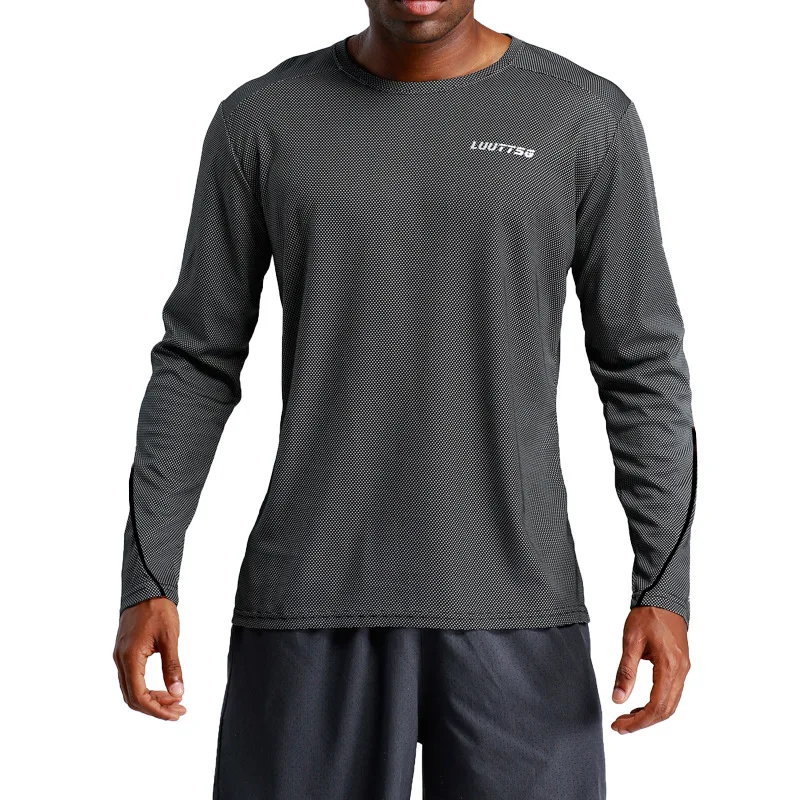 

Men's Sport Shirt Long Sleeve Breathable Fabric Loose Gym Sportswear Shirts Quick Dry Running T-Shirt Fitness Training Jerseys