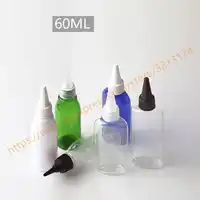 60ml pretty colors PET mini/samples bottle with sharp plastic lid,emulsion/seasoning solvent bottle,food storage